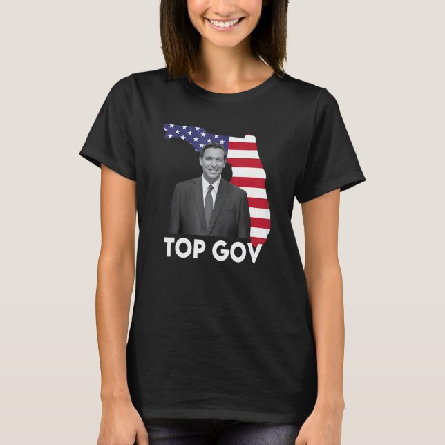 Camiseta Superior Governador Ron Desantis 10 (Frente)