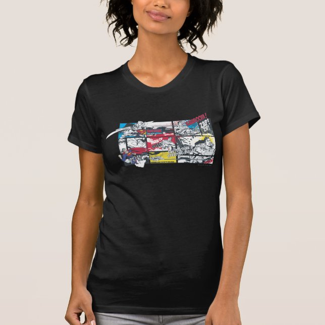 Camiseta Superman Comic Book Collage (Frente)
