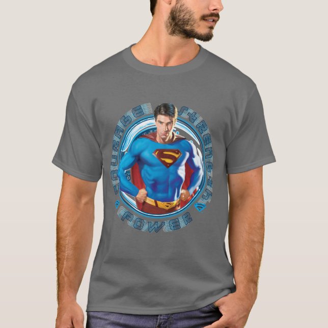 Camiseta Superman Courage Strength Power (Frente)