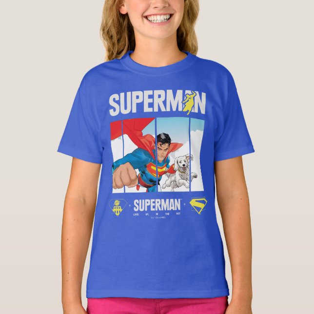 Camiseta Superman e Krypto Tomar Voo (Frente)