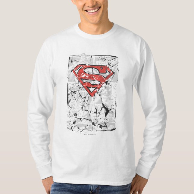 Camiseta Superman Estilizado | Logotipo em quadrinhos amass (Frente)