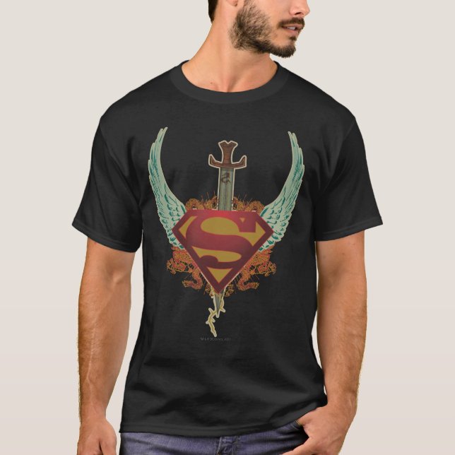 Camiseta Superman Estilizado | Logotipo Wings (Frente)