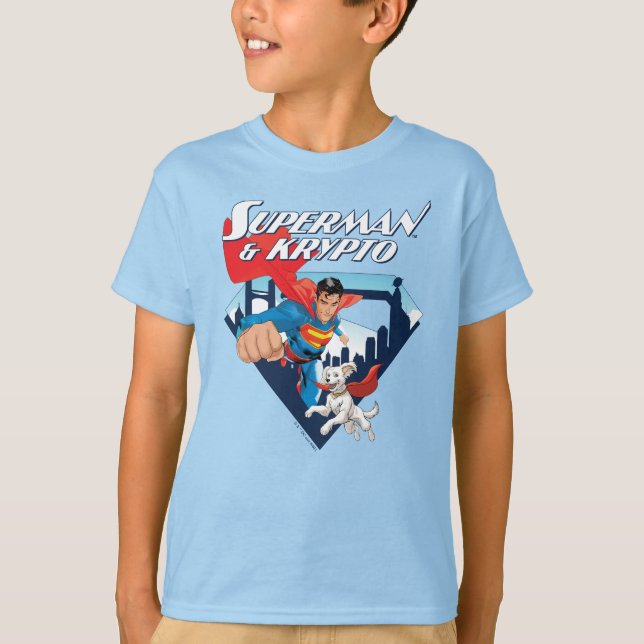 Camiseta Superman & Krypto Soar (Frente)