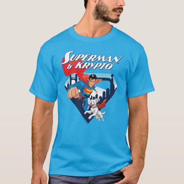 Camiseta Superman & Krypto Soar (Frente)
