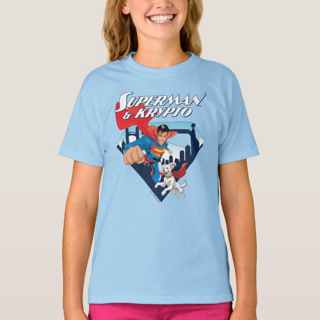 Camiseta Superman & Krypto Soar (Frente)