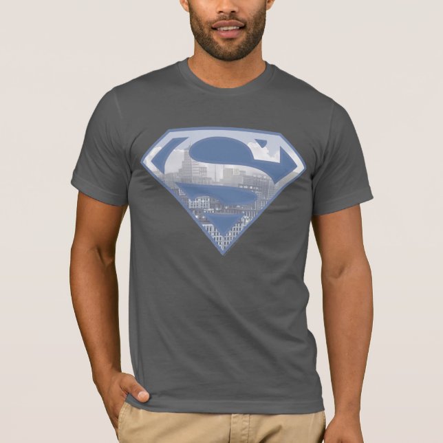 Camiseta Superman S-Shield | Logotipo azul claro (Frente)