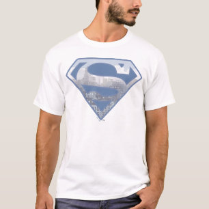 Camiseta Superman S-Shield   Logotipo azul claro