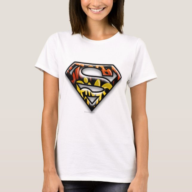 Camiseta Superman S-Shield | Logotipo de Grafite em destaqu (Frente)