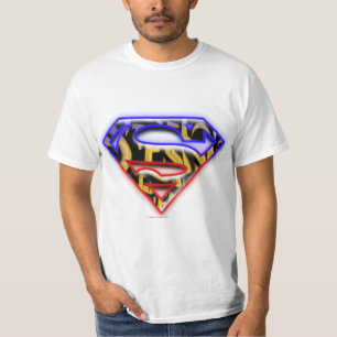 Camiseta Superman S-Shield   Logotipo de Grafite vermelho p