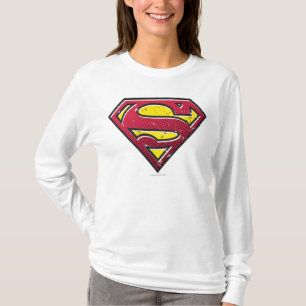 Camiseta Superman S-Shield   Logotipo de manchas
