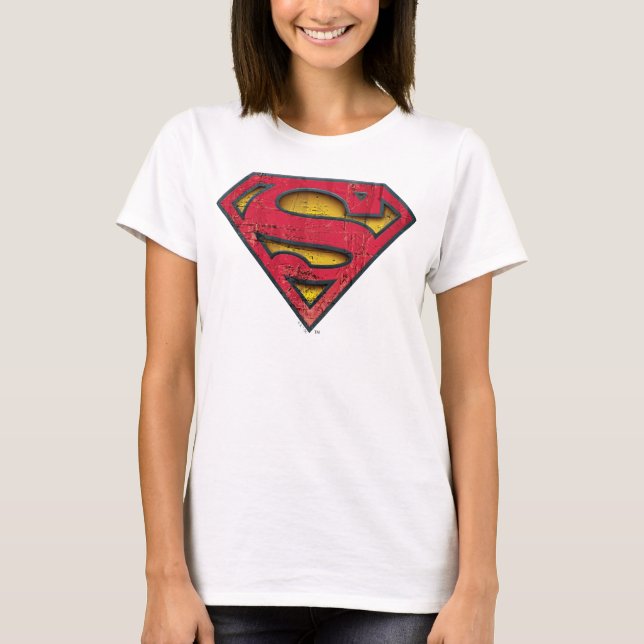 Camiseta Superman S-Shield | Logotipo em relevo (Frente)