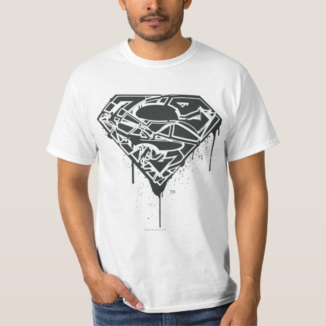 Camiseta Superman S-Shield | Logotipo Fragmentado Splatter (Frente)