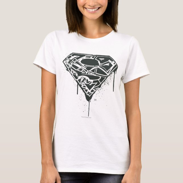 Camiseta Superman S-Shield | Logotipo Fragmentado Splatter (Frente)