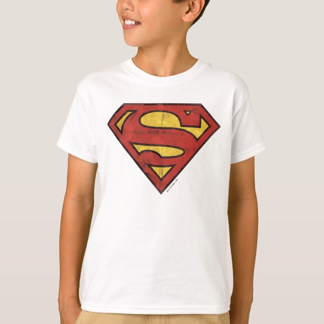 Camiseta Superman S-Shield | Logotipo Grunge (Frente)