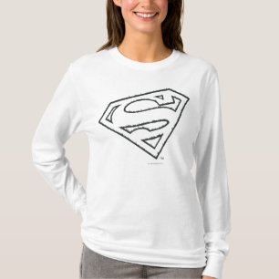 Camiseta Superman S-Shield   Logotipo Grunge para Sideways