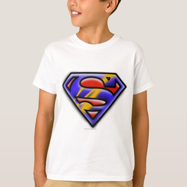 Camiseta Superman S-Shield | Logotipo púrpura de pincel (Frente)