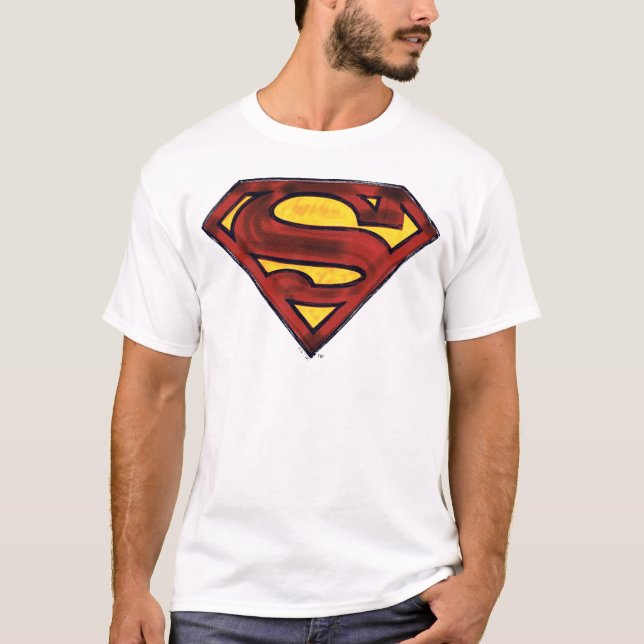 Camiseta Superman S-Shield | Logotipo vermelho escura (Frente)