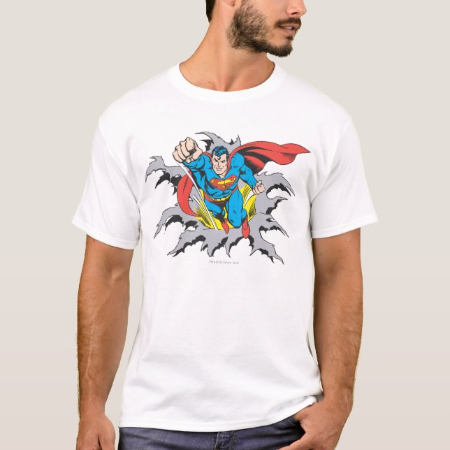 Camiseta Superman Tears Thru (Frente)