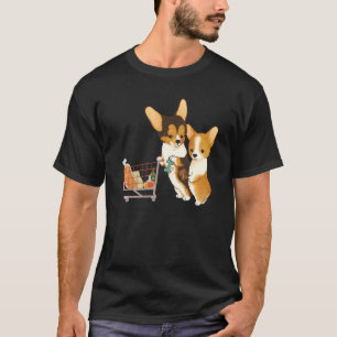 Camiseta Supermercado Corgi Cachorro Compras Dono de Cachor