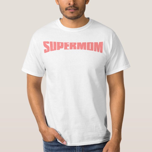 Camiseta SuperMom: Minha mãe é meu super-herói (Frente)