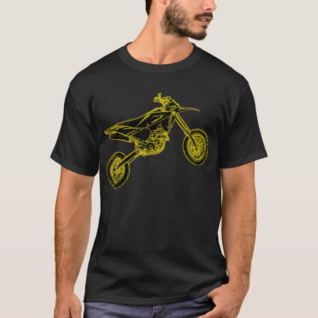 Camiseta Supermoto amarelo (Frente)