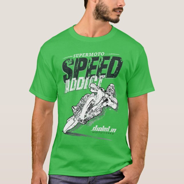 Camiseta Supermoto Speed Addict Motorcycle Shirt (Frente)