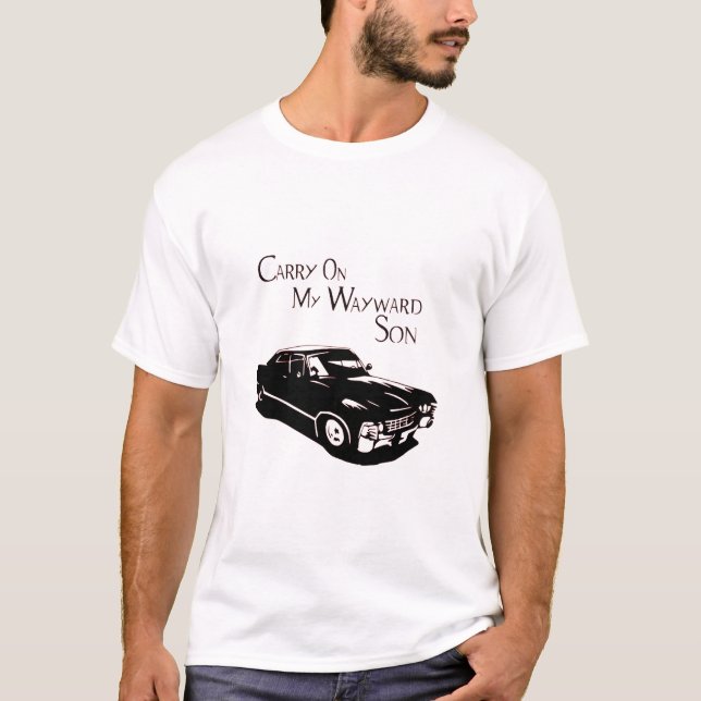 Camiseta Supernatural Carry on my wayward son (Frente)