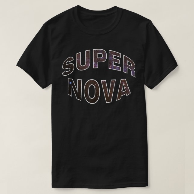 Camiseta Supernova para viajantes espaciais (Frente do Design)