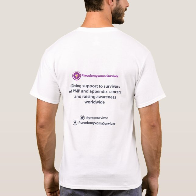 Camiseta Superpotência do cancer do apêndice (Verso)