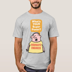 Camiseta Superpotência do Engenheiro nas rodovias.