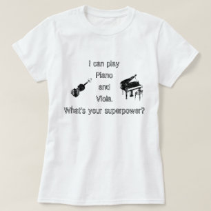 Camiseta Superpotência do piano & da viola