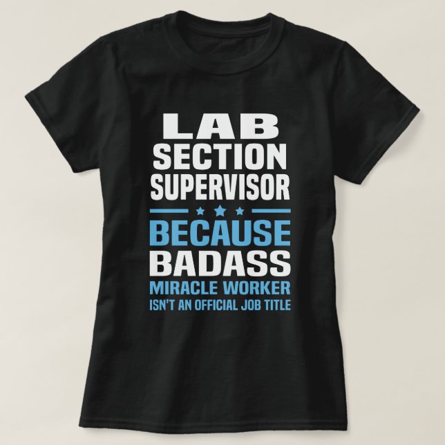 Camiseta Supervisor da Seção de Laboratório (Frente do Design)