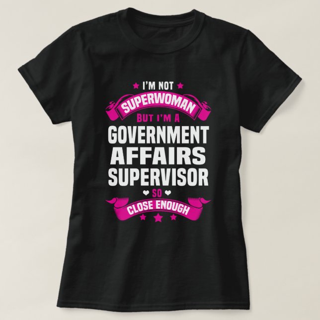 Camiseta Supervisor de Assuntos governos (Frente do Design)