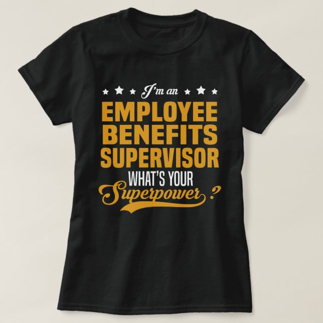 Camiseta Supervisor de Benefícios do Funcionário (Frente do Design)