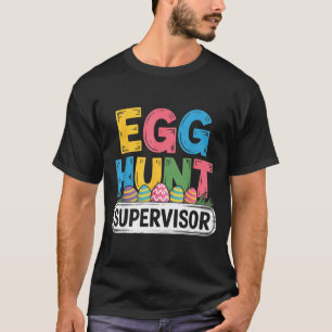 Camiseta supervisor de caça ao ovo coelho da páscoa engraça