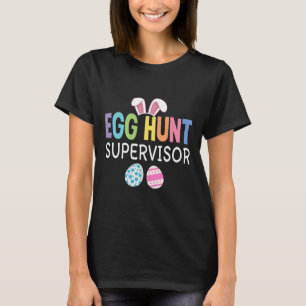 Camiseta Supervisor de Caça ao Ovo Divertido Família Páscoa