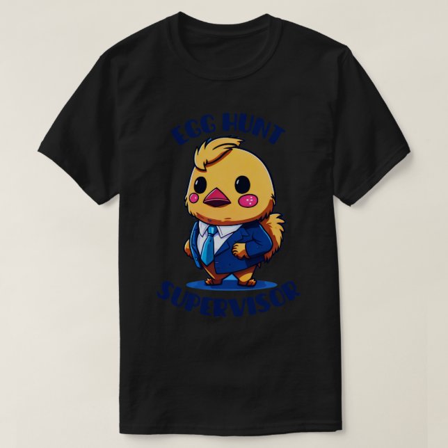 Camiseta Supervisor de Caça de Ovo de Páscoa 1 (Frente do Design)