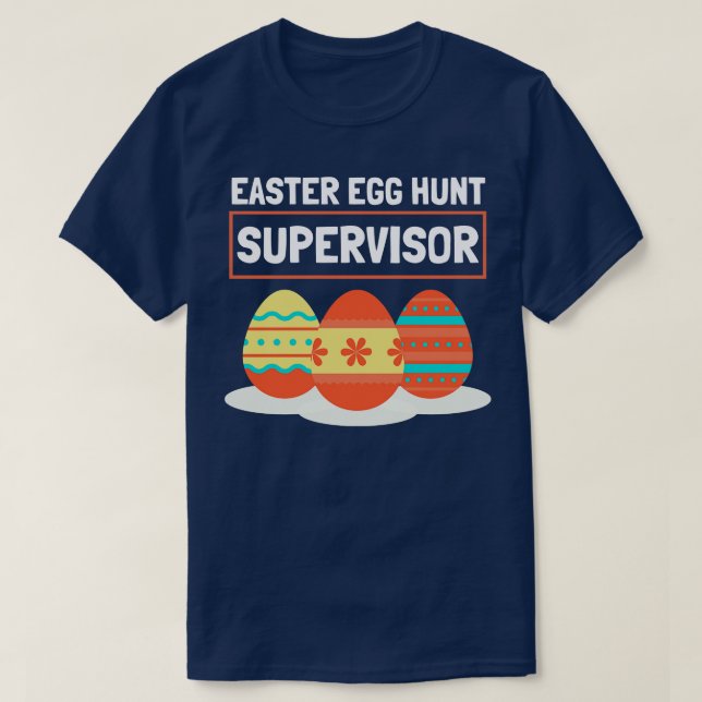 Camiseta Supervisor de Caça de Ovo de Páscoa 13 (Frente do Design)
