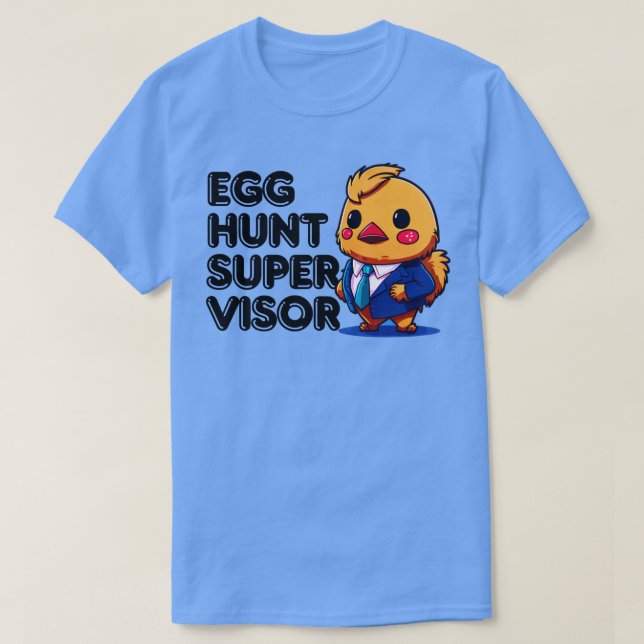 Camiseta Supervisor de Caça de Ovo de Páscoa 3 (Frente do Design)