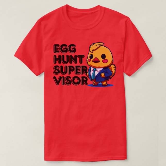 Camiseta Supervisor de Caça de Ovo de Páscoa 3 (Frente do Design)