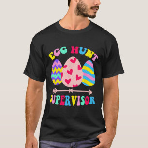 Camiseta Supervisor de Caça de Ovos Retro Festa de Caça de 