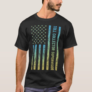 Camiseta Supervisor de Cobrador de Pedágio Azul Amarelo