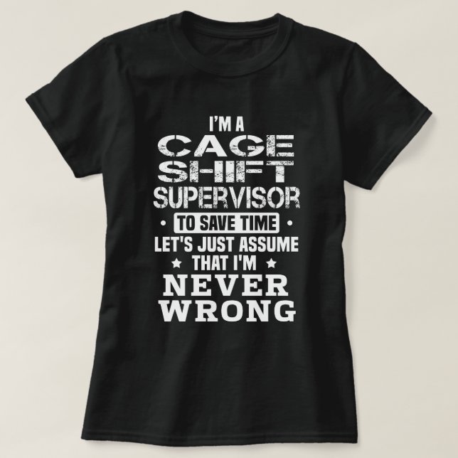 Camiseta Supervisor de Desvio de Cage (Frente do Design)