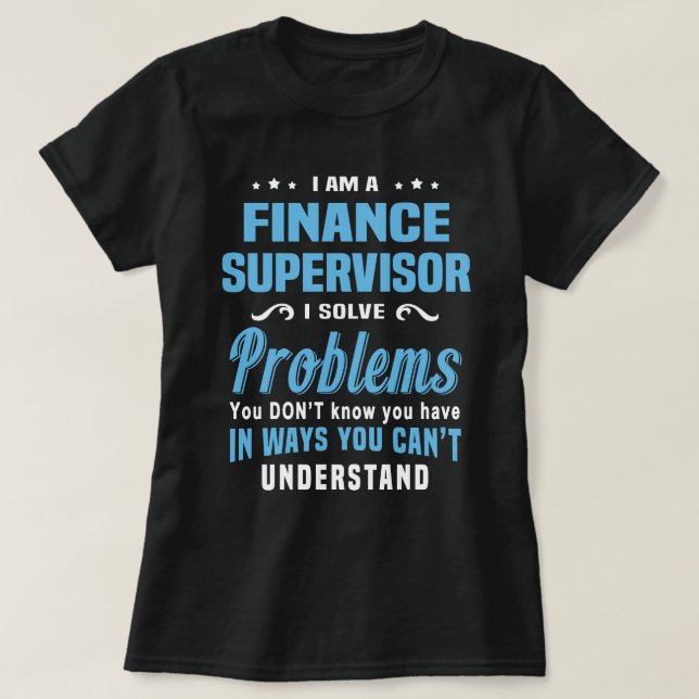 Camiseta Supervisor de Finanças (Frente do Design)