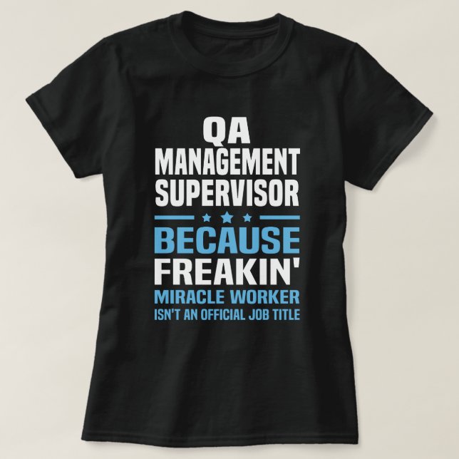 Camiseta Supervisor de Gerenciamento de QA (Frente do Design)