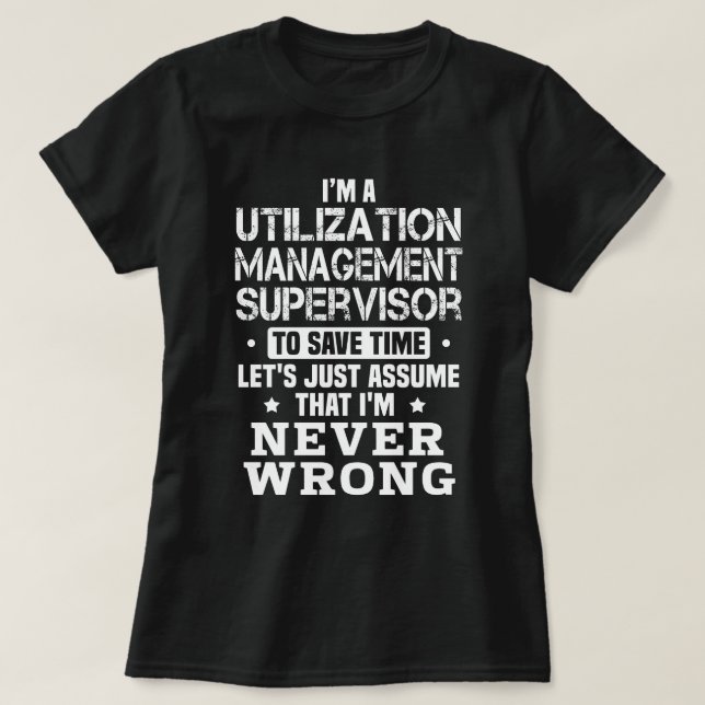 Camiseta Supervisor de Gerenciamento de Utilização (Frente do Design)