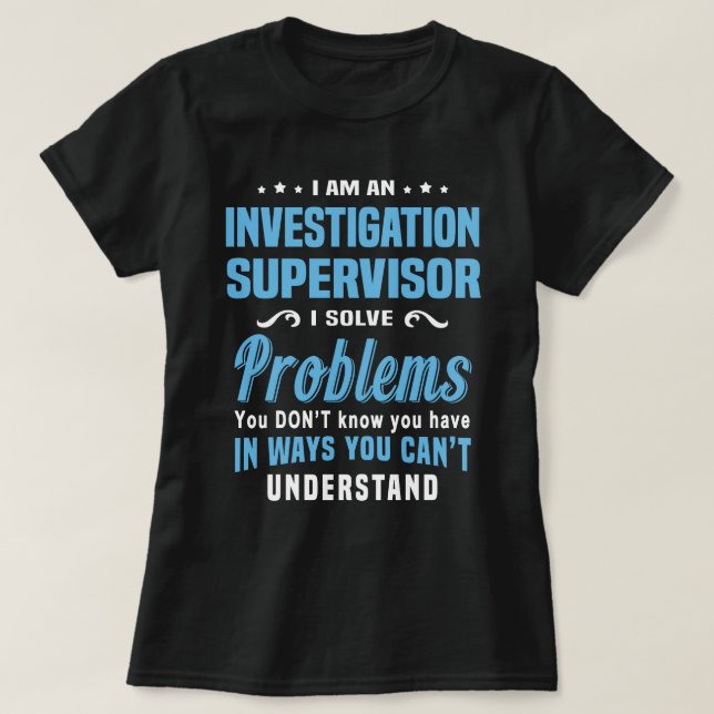 Camiseta Supervisor de Investigação (Frente do Design)