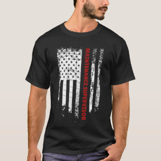 Camiseta Supervisor de Manutenção da Bandeira Americana