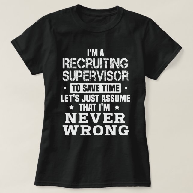 Camiseta Supervisor de Recrutamento (Frente do Design)