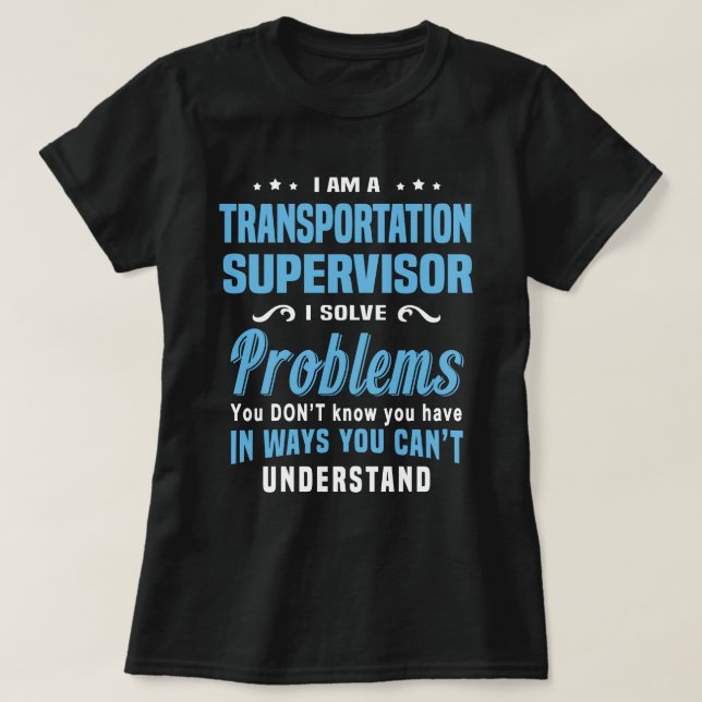 Camiseta Supervisor de Transporte (Frente do Design)